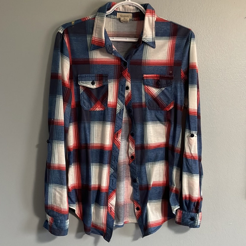 Plaid button up - Picture 3 of 6